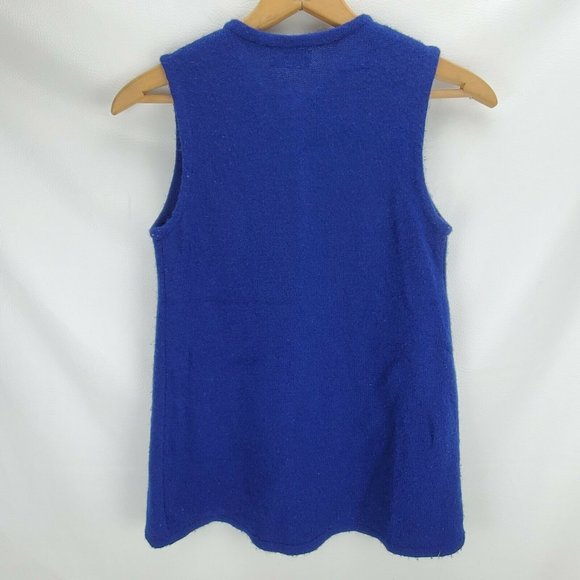 Vintage Carol Evans Penneys Sweater Vest Cardigan Women's M 10/12 - Picture 3 of 3